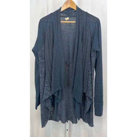 TINY Anthropologie Stratigraphy Cardigan Open Front Tunic Slub Cableknit Size L - Picture 10 of 10